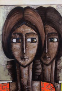 Shazia Salman, 24 x 36 Inch, Acrylics on Canvas, Figurative Painting, AC-SAZ-066